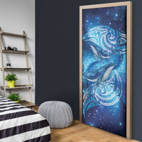 New Zealand Humpback Whale Matariki Door Cover Maori New Year Taniko Niho Taniwha LT14 - Polynesian Pride