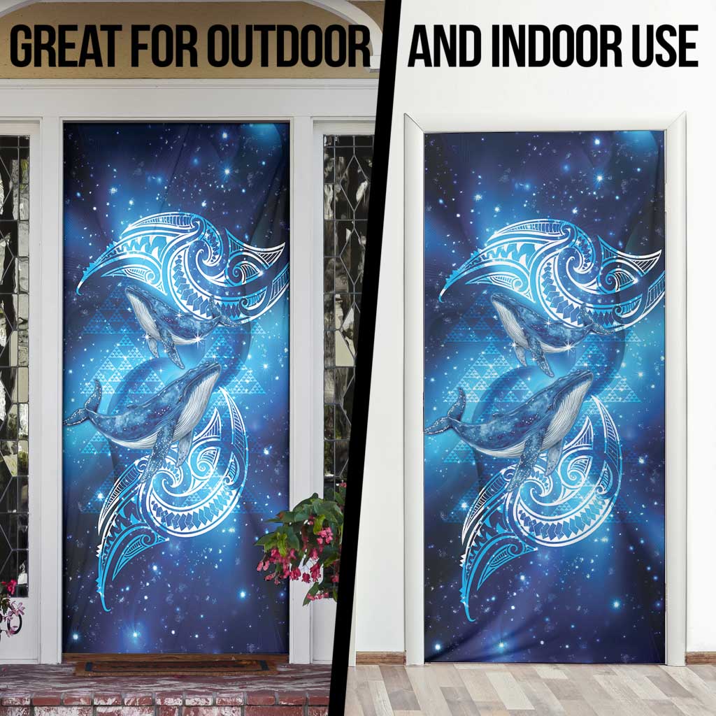 New Zealand Humpback Whale Matariki Door Cover Maori New Year Taniko Niho Taniwha LT14 - Polynesian Pride