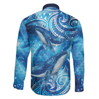 New Zealand Humpback Whale Matariki Family Matching Off Shoulder Maxi Dress and Hawaiian Shirt Maori New Year Taniko Niho Taniwha LT14 - Polynesian Pride