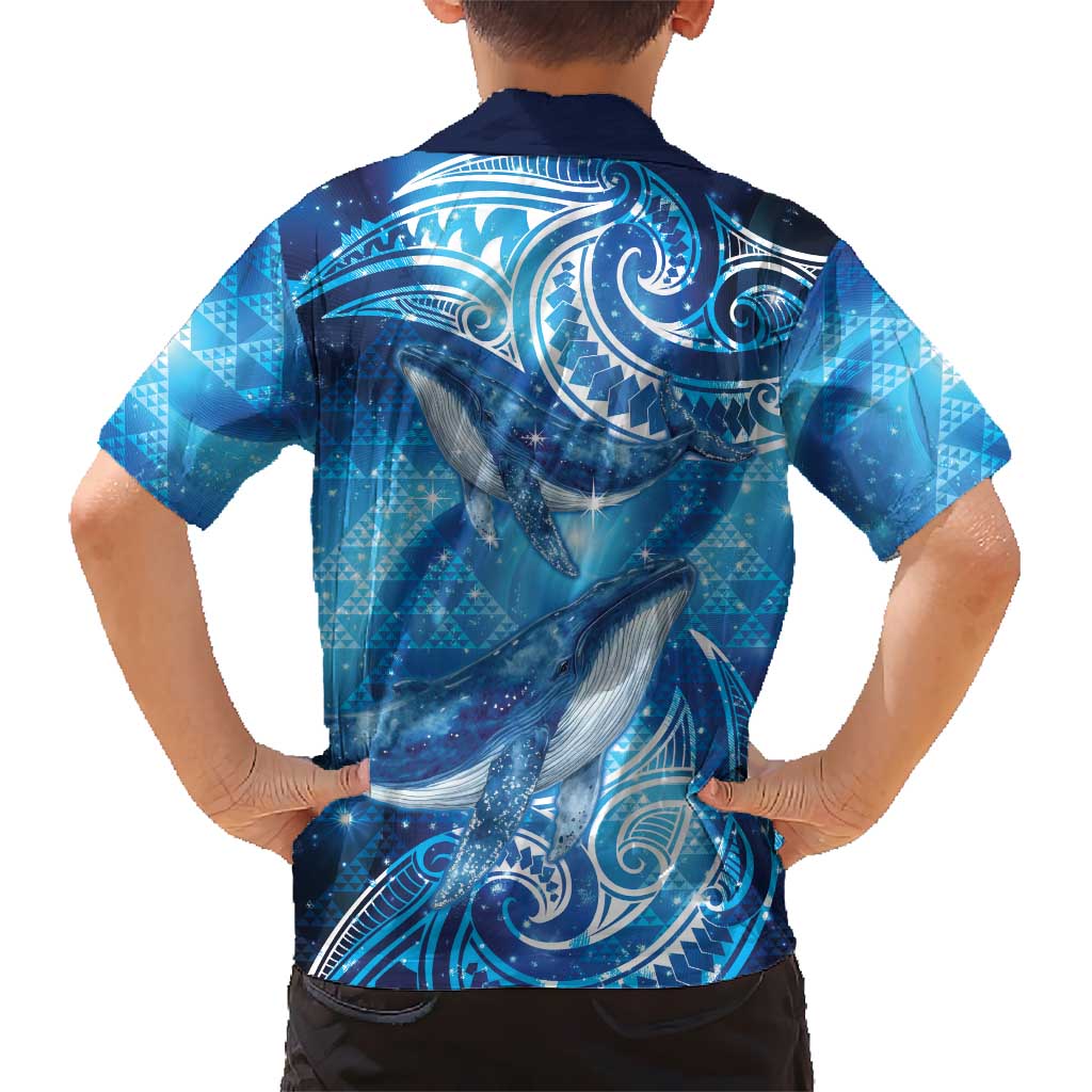 New Zealand Humpback Whale Matariki Family Matching Tank Maxi Dress and Hawaiian Shirt Maori New Year Taniko Niho Taniwha LT14 - Polynesian Pride