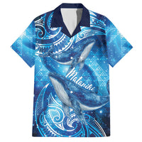 New Zealand Humpback Whale Matariki Hawaiian Shirt Maori New Year Taniko Niho Taniwha LT14 Blue - Polynesian Pride