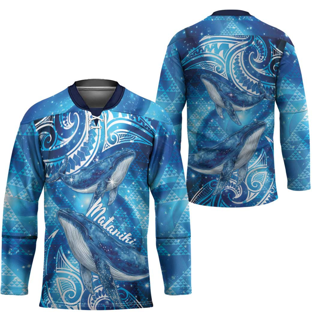 New Zealand Humpback Whale Matariki Hockey Jersey Maori New Year Taniko Niho Taniwha LT14 - Polynesian Pride