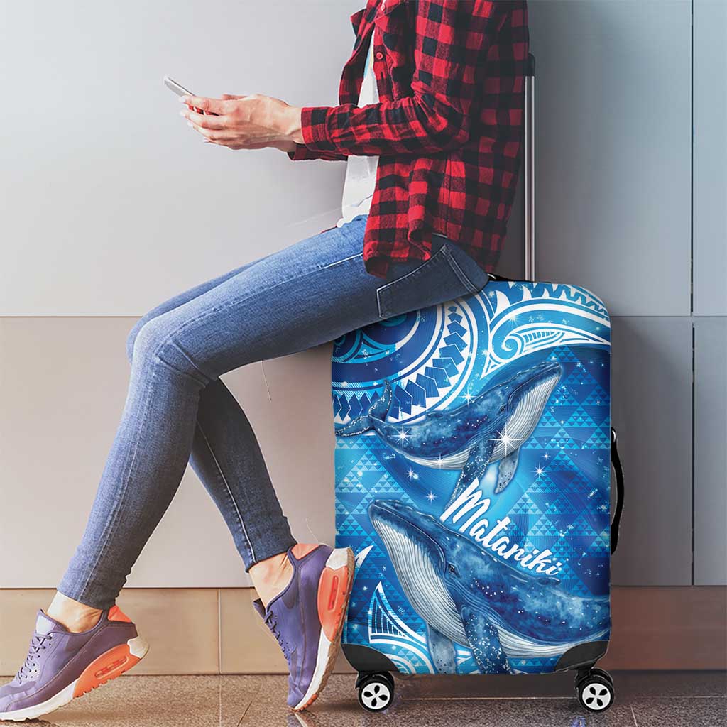 New Zealand Humpback Whale Matariki Luggage Cover Maori New Year Taniko Niho Taniwha LT14 - Polynesian Pride