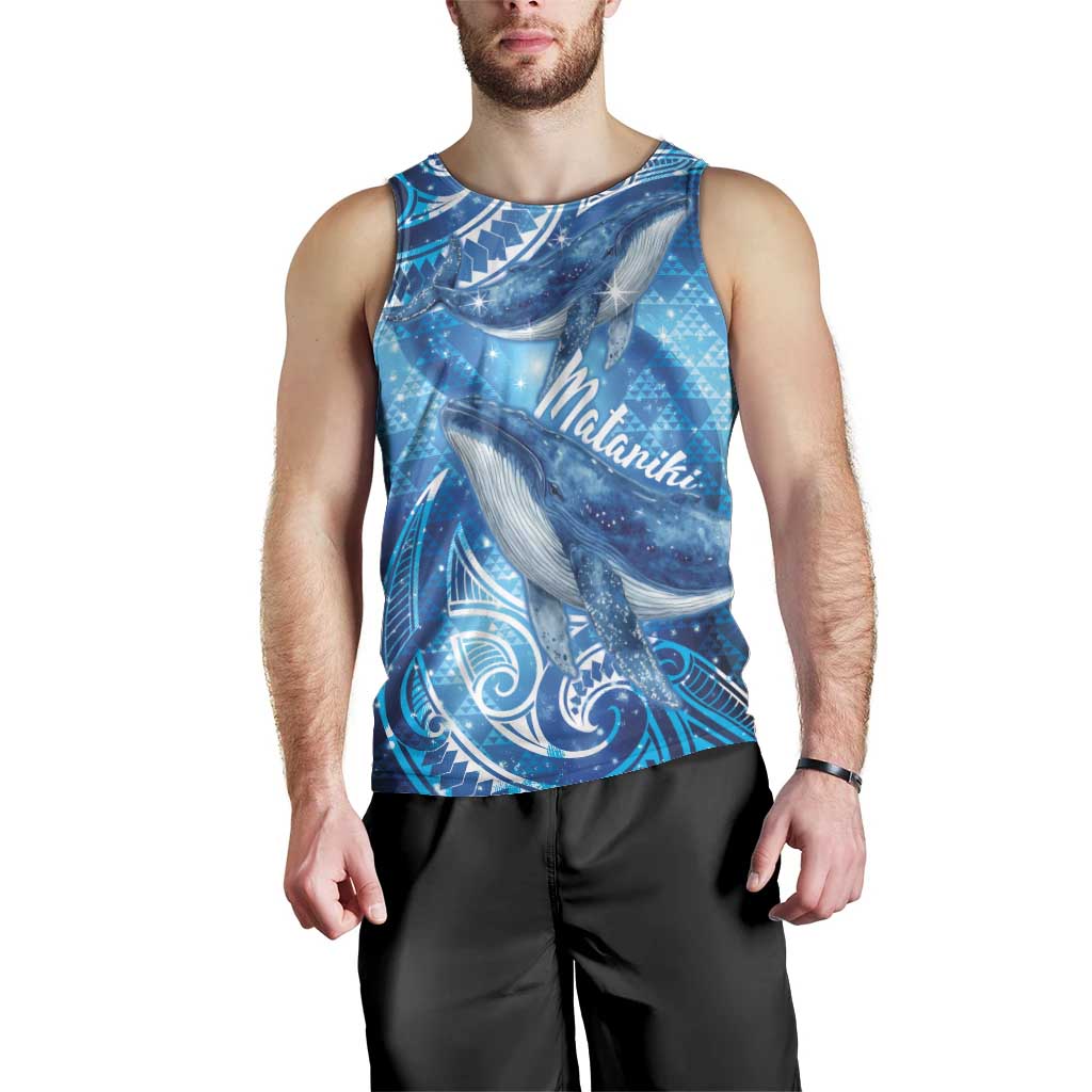 New Zealand Humpback Whale Matariki Men Tank Top Maori New Year Taniko Niho Taniwha LT14 - Polynesian Pride
