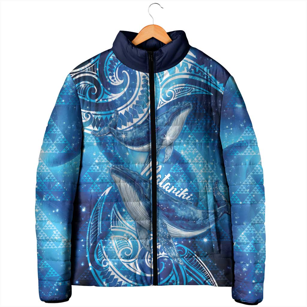 New Zealand Humpback Whale Matariki Padded Jacket Maori New Year Taniko Niho Taniwha