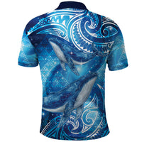 New Zealand Humpback Whale Matariki Polo Shirt Maori New Year Taniko Niho Taniwha LT14 - Polynesian Pride