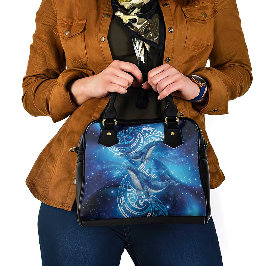 New Zealand Humpback Whale Matariki Shoulder Handbag Maori New Year Taniko Niho Taniwha