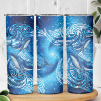 New Zealand Humpback Whale Matariki Skinny Tumbler Maori New Year Taniko Niho Taniwha LT14 - Polynesian Pride
