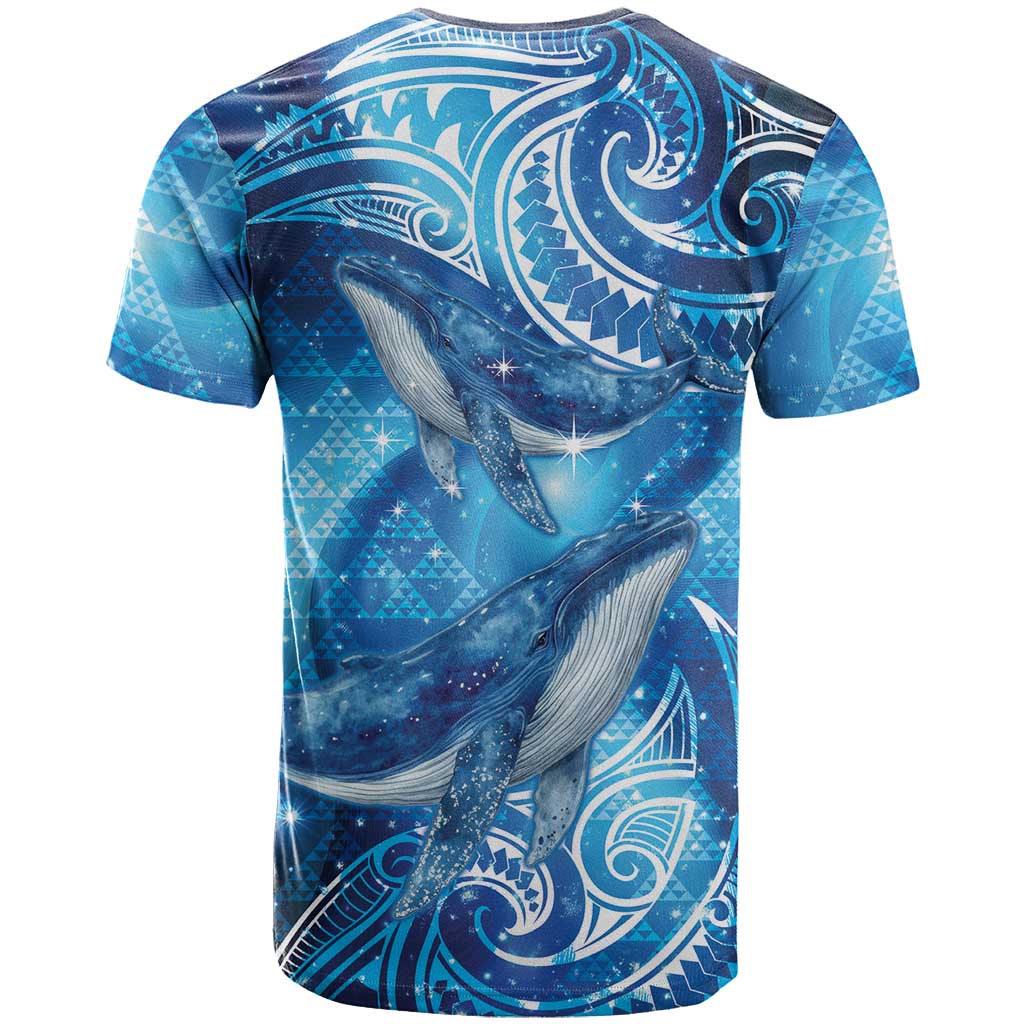 New Zealand Humpback Whale Matariki T Shirt Maori New Year Taniko Niho Taniwha LT14 - Polynesian Pride