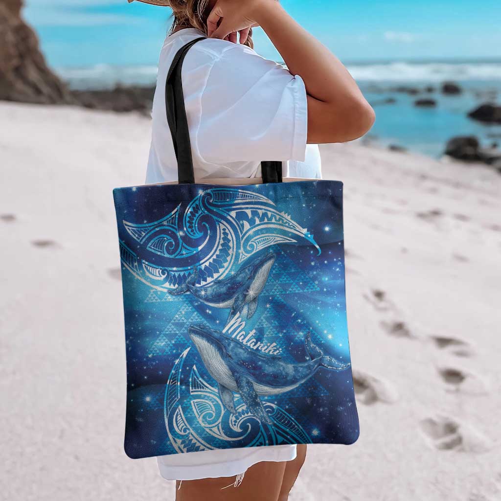 New Zealand Humpback Whale Matariki Tote Bag Maori New Year Taniko Niho Taniwha LT14 - Polynesian Pride