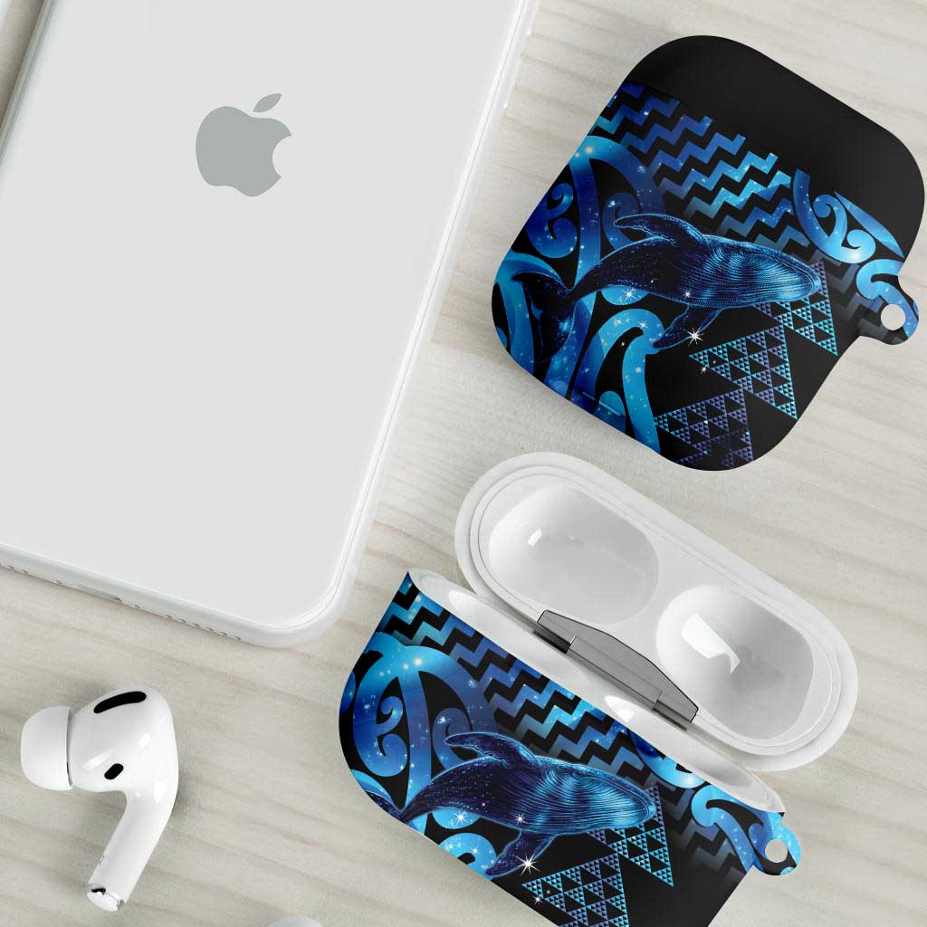 Humpback Whale Matariki New Zealand AirPods Case NZ Maori Paikea Poutama Luxury Blue LT14 - Polynesian Pride