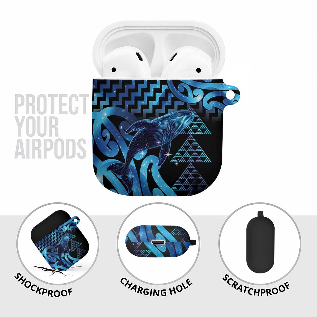 Humpback Whale Matariki New Zealand AirPods Case NZ Maori Paikea Poutama Luxury Blue LT14 - Polynesian Pride