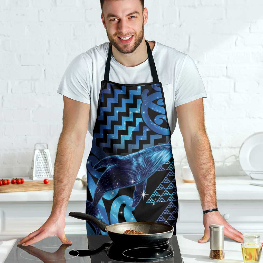 Humpback Whale Matariki New Zealand Apron NZ Maori Paikea Poutama Luxury Blue