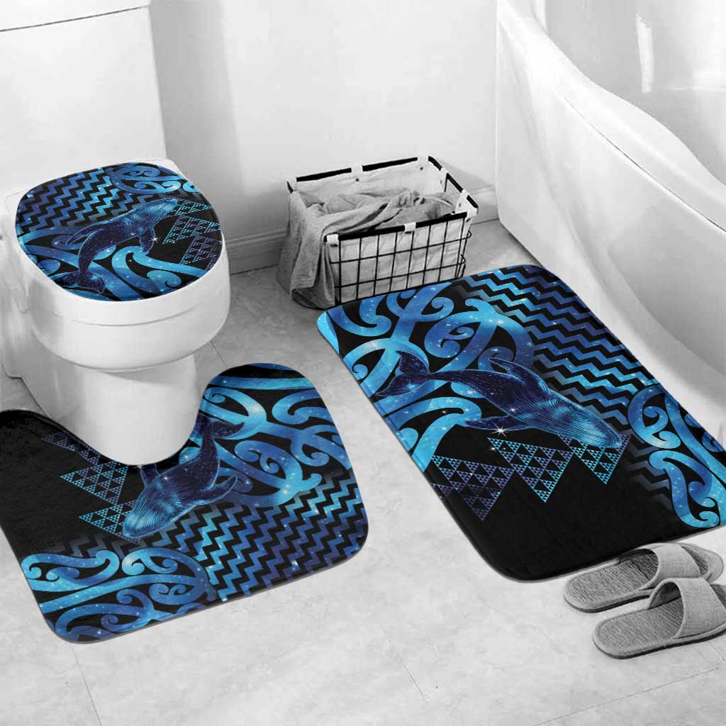 Humpback Whale Matariki New Zealand Bathroom Set NZ Maori Paikea Poutama Luxury Blue