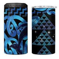 Humpback Whale Matariki New Zealand 4 in 1 Can Cooler Tumbler NZ Maori Paikea Poutama Luxury Blue LT14 One Size: 16 oz Blue - Polynesian Pride