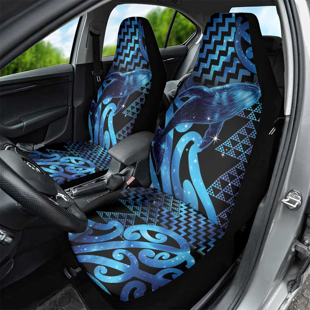 Humpback Whale Matariki New Zealand Car Seat Cover NZ Maori Paikea Poutama Luxury Blue LT14 - Polynesian Pride