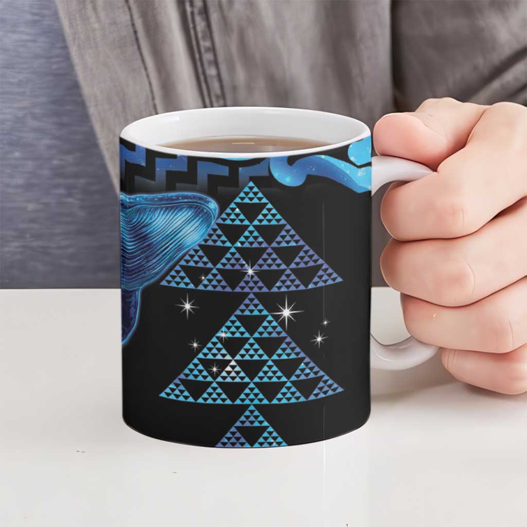 Humpback Whale Matariki New Zealand Ceramic Mug NZ Maori Paikea Poutama Luxury Blue