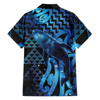Humpback Whale Matariki New Zealand Family Matching Off Shoulder Maxi Dress and Hawaiian Shirt NZ Maori Paikea Poutama Luxury Blue LT14 - Polynesian Pride