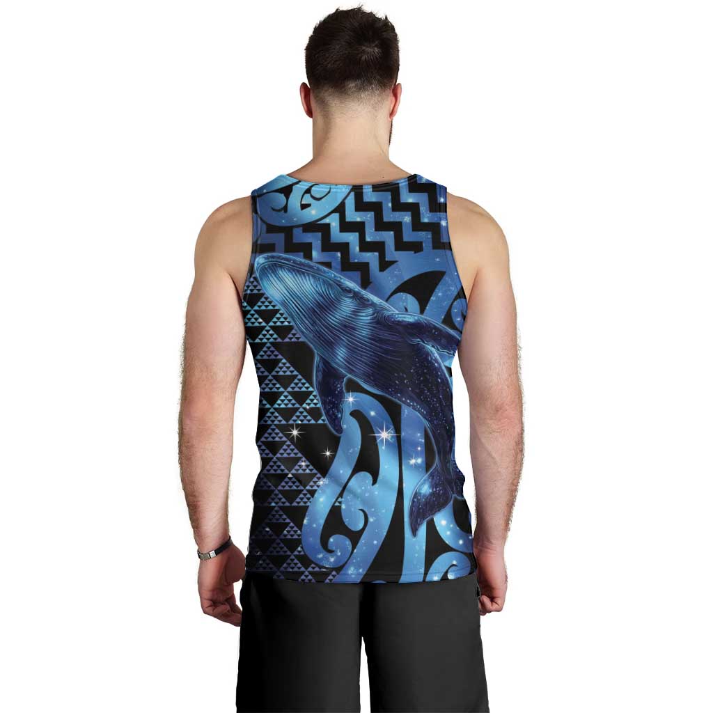 Humpback Whale Matariki New Zealand Men Tank Top NZ Maori Paikea Poutama Luxury Blue LT14 - Polynesian Pride