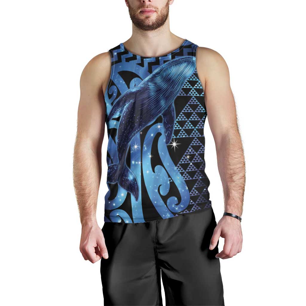 Humpback Whale Matariki New Zealand Men Tank Top NZ Maori Paikea Poutama Luxury Blue LT14 - Polynesian Pride