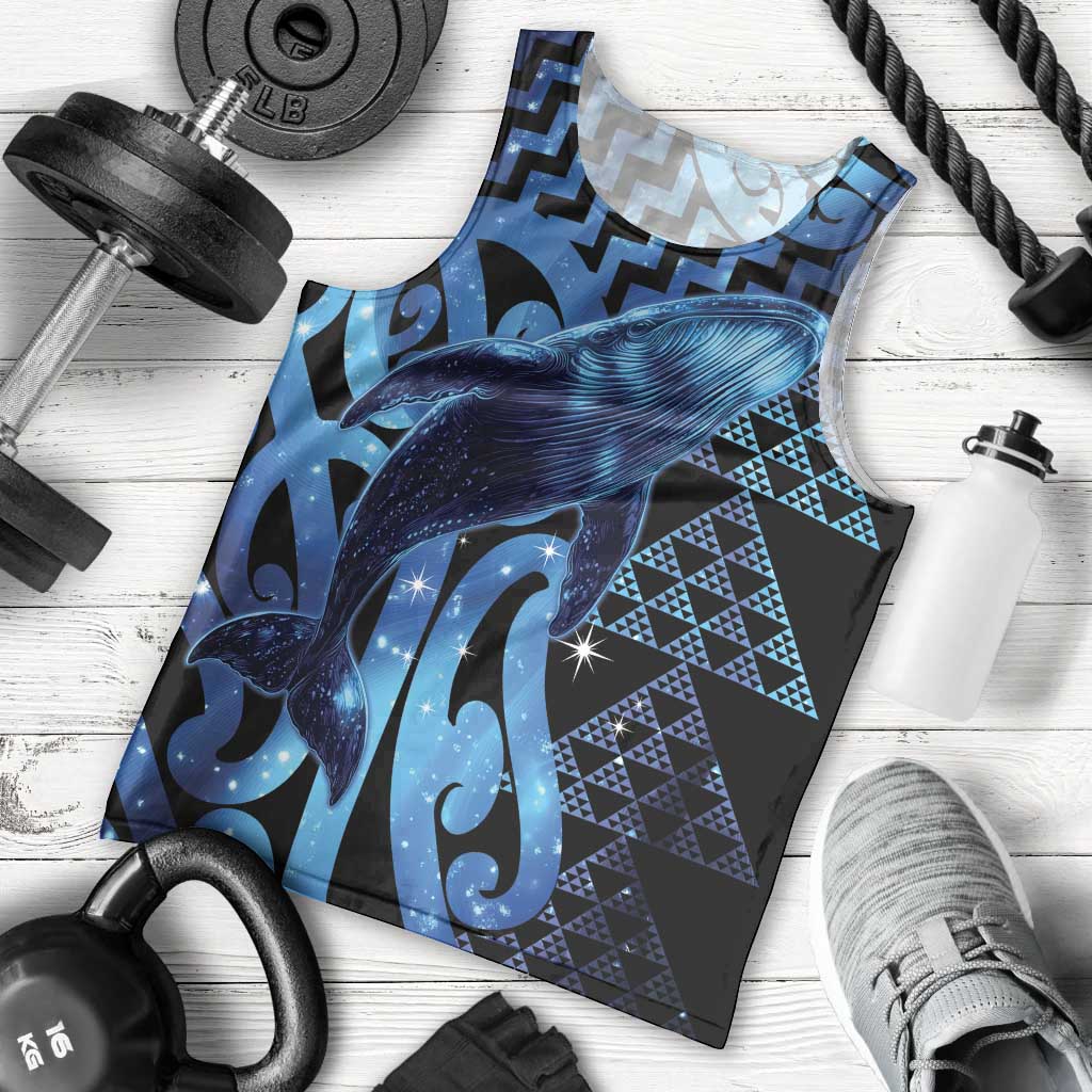Humpback Whale Matariki New Zealand Men Tank Top NZ Maori Paikea Poutama Luxury Blue LT14 - Polynesian Pride