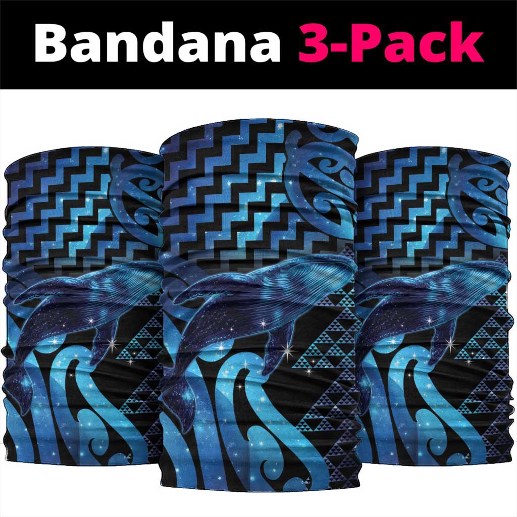 Humpback Whale Matariki New Zealand Neck Gaiter NZ Maori Paikea Poutama Luxury Blue LT14 package One Size: 25*50cm Blue - Polynesian Pride