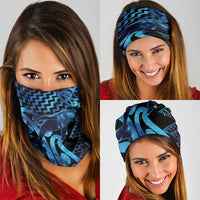 Humpback Whale Matariki New Zealand Neck Gaiter NZ Maori Paikea Poutama Luxury Blue LT14 - Polynesian Pride