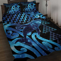 Humpback Whale Matariki New Zealand Quilt Bed Set NZ Maori Paikea Poutama Luxury Blue LT14 Blue - Polynesian Pride