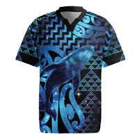 Humpback Whale Matariki New Zealand Rugby Jersey NZ Maori Paikea Poutama Luxury Blue LT14 Blue - Polynesian Pride
