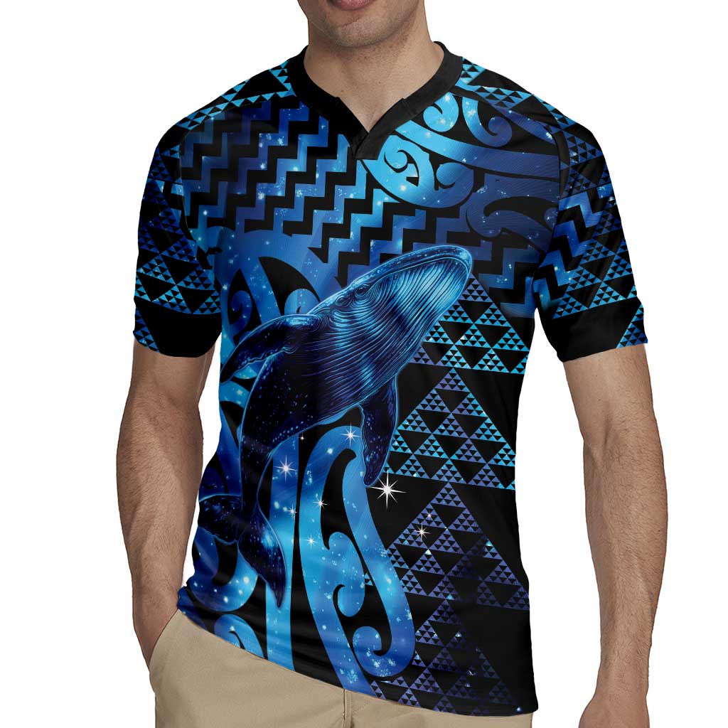 Humpback Whale Matariki New Zealand Rugby Jersey NZ Maori Paikea Poutama Luxury Blue LT14 - Polynesian Pride
