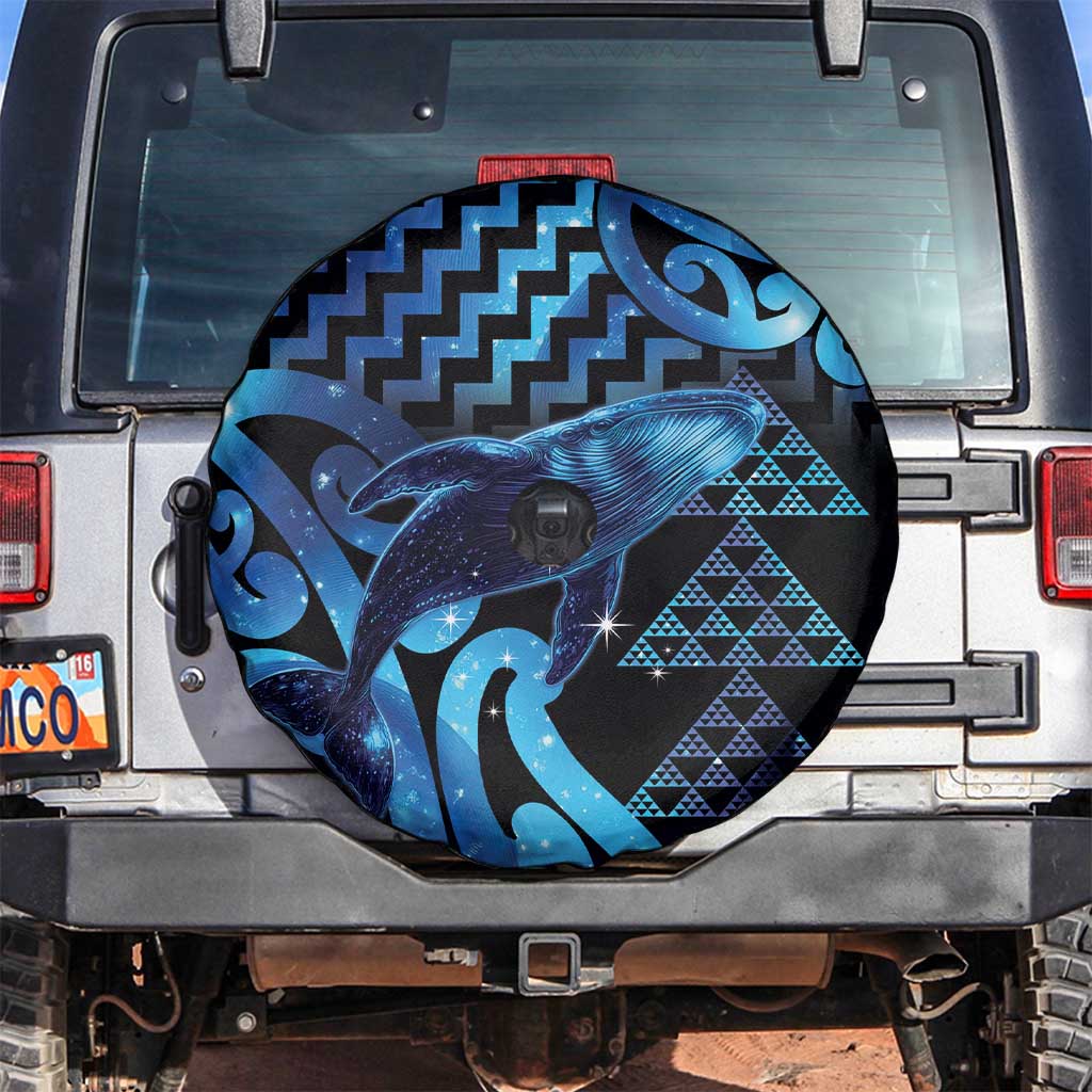 Humpback Whale Matariki New Zealand Spare Tire Cover NZ Maori Paikea Poutama Luxury Blue LT14 Blue - Polynesian Pride