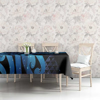 Humpback Whale Matariki New Zealand Tablecloth NZ Maori Paikea Poutama Luxury Blue