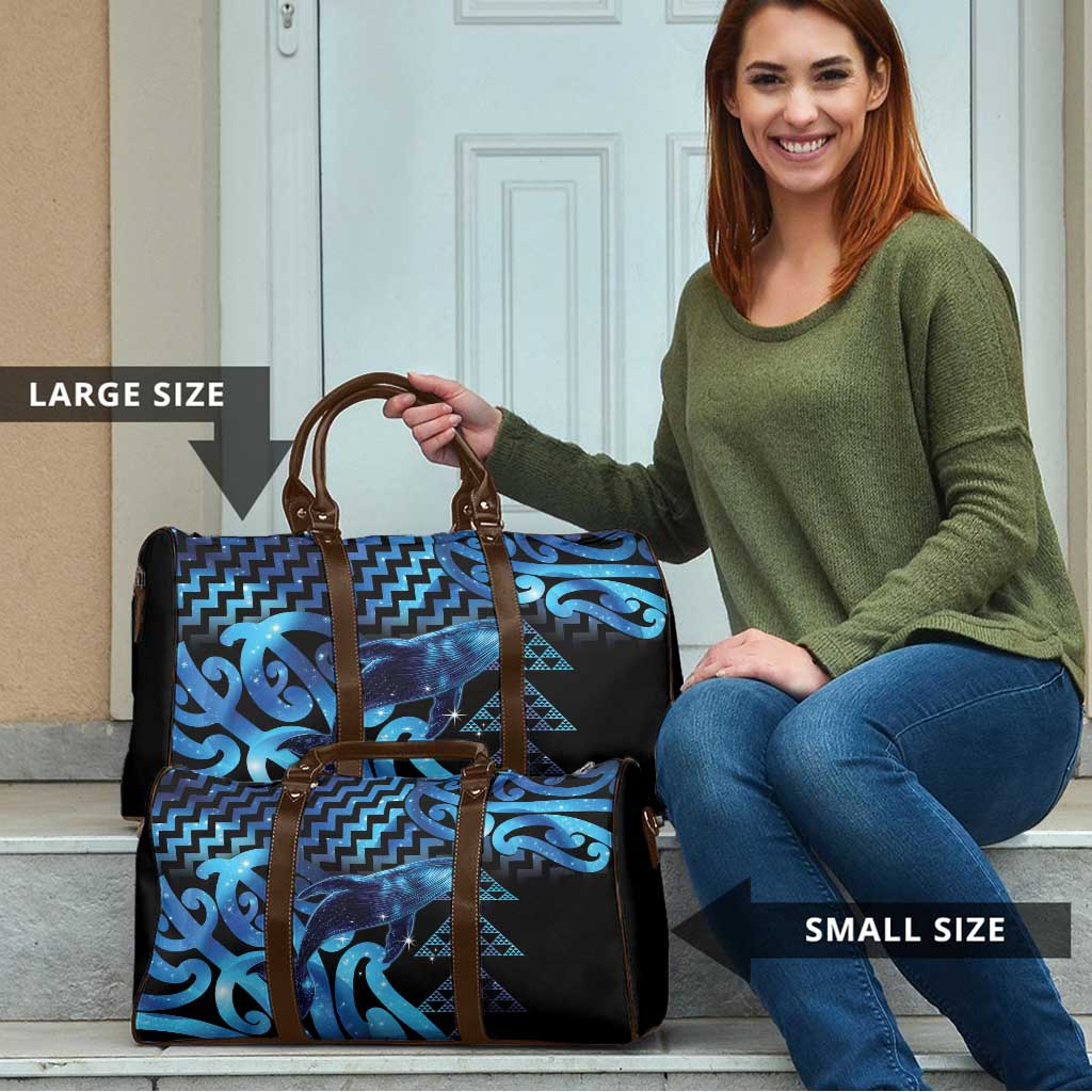 Humpback Whale Matariki New Zealand Travel Bag NZ Maori Paikea Poutama Luxury Blue LT14 - Polynesian Pride
