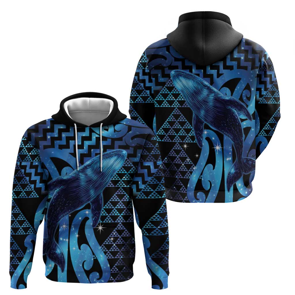 Humpback Whale Matariki New Zealand Zip Hoodie NZ Maori Paikea Poutama Luxury Blue LT14 - Polynesian Pride