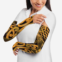 Humpback Whale Matariki New Zealand Arm Sleeves NZ Maori Paikea Poutama Luxury Gold LT14 - Polynesian Pride