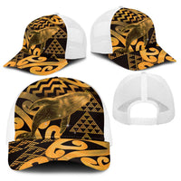 Humpback Whale Matariki New Zealand Baseball Net Cap NZ Maori Paikea Poutama Luxury Gold