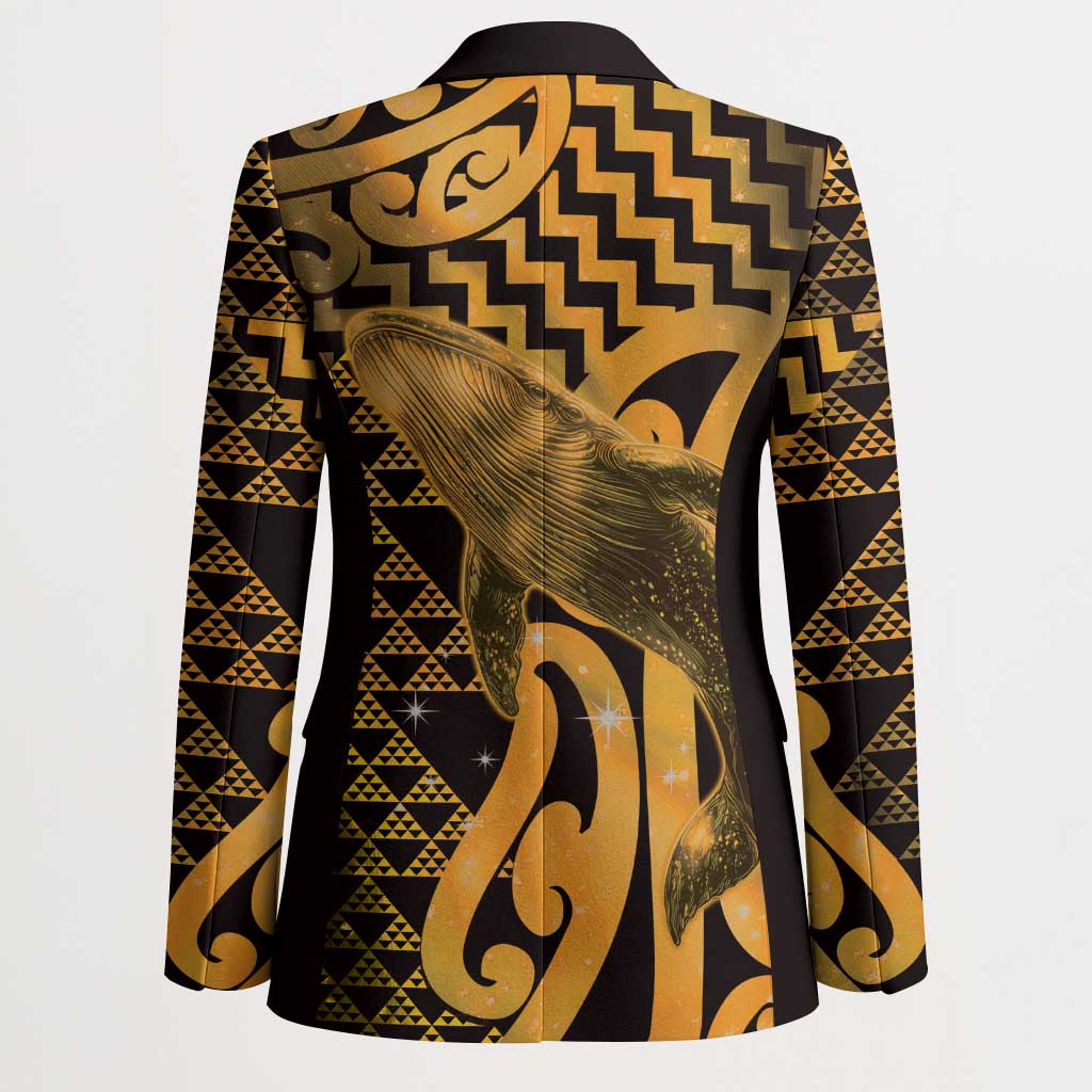 Humpback Whale Matariki New Zealand Blazer NZ Maori Paikea Poutama Luxury Gold