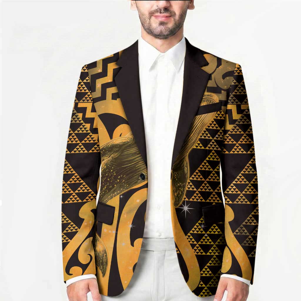 Humpback Whale Matariki New Zealand Blazer NZ Maori Paikea Poutama Luxury Gold
