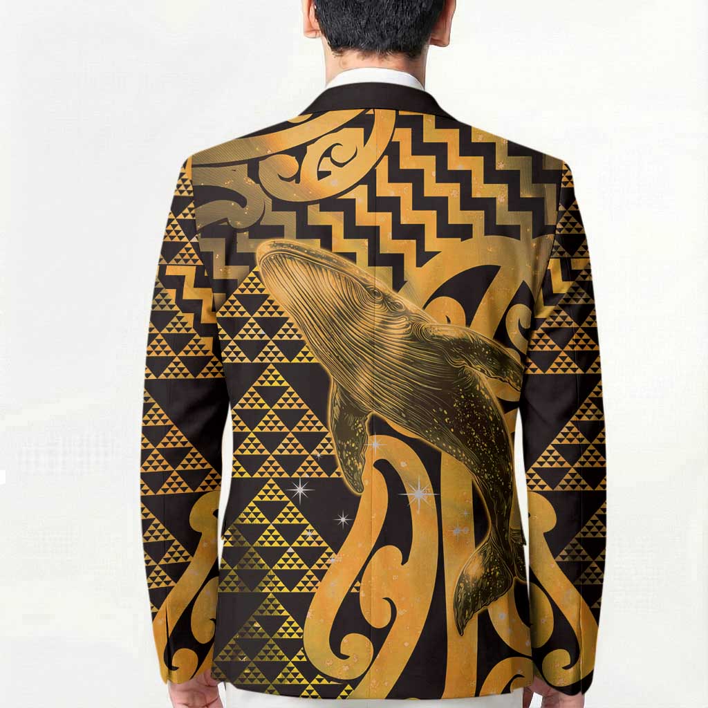 Humpback Whale Matariki New Zealand Blazer NZ Maori Paikea Poutama Luxury Gold