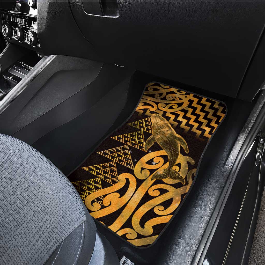 Humpback Whale Matariki New Zealand Car Mats NZ Maori Paikea Poutama Luxury Gold LT14 - Polynesian Pride