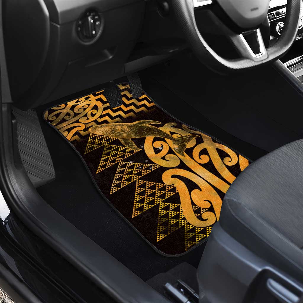 Humpback Whale Matariki New Zealand Car Mats NZ Maori Paikea Poutama Luxury Gold LT14 - Polynesian Pride