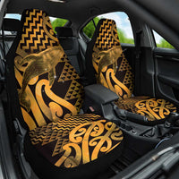 Humpback Whale Matariki New Zealand Car Seat Cover NZ Maori Paikea Poutama Luxury Gold LT14 One Size Gold - Polynesian Pride