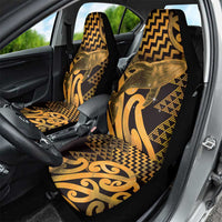 Humpback Whale Matariki New Zealand Car Seat Cover NZ Maori Paikea Poutama Luxury Gold LT14 - Polynesian Pride