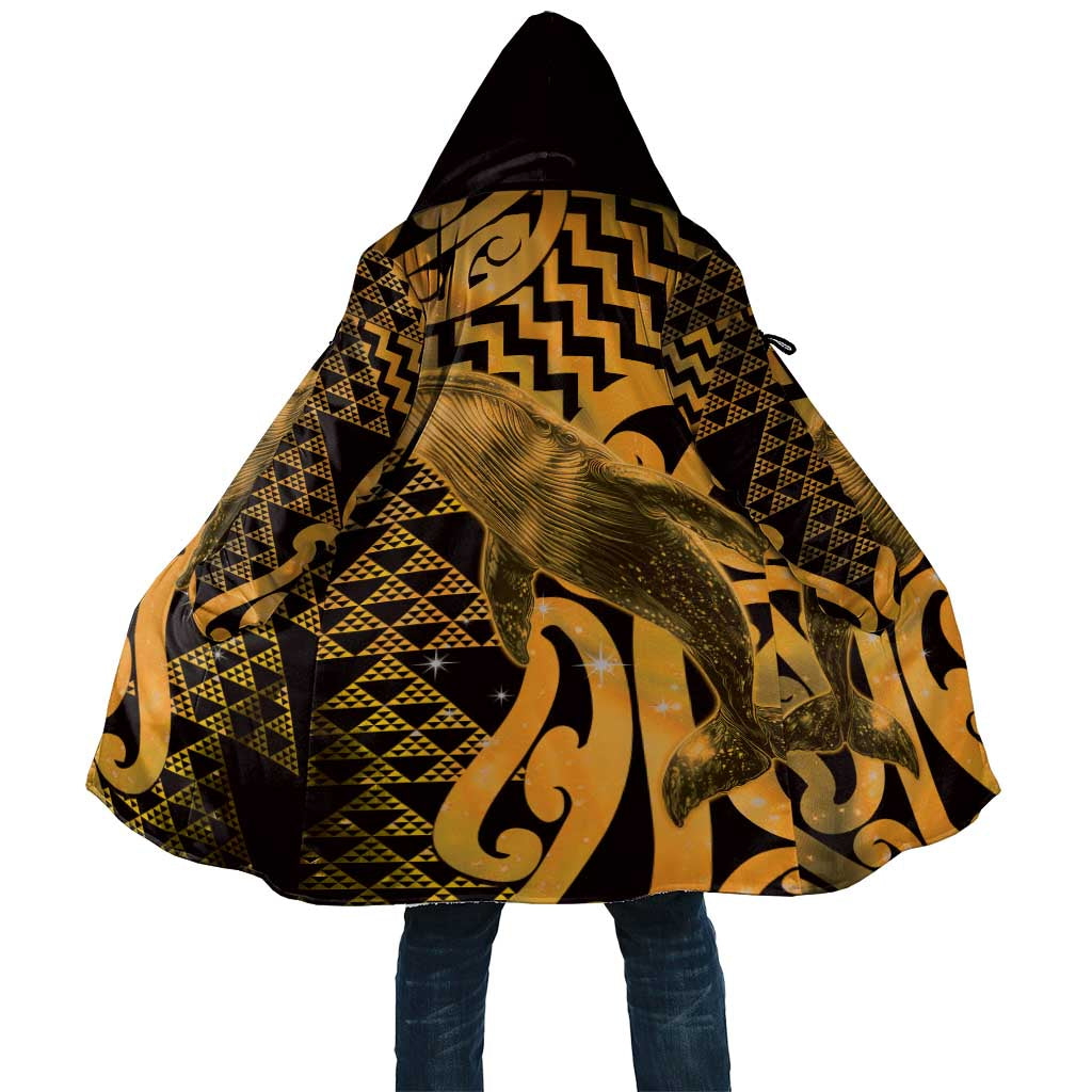 Humpback Whale Matariki New Zealand Cloak NZ Maori Paikea Poutama Luxury Gold LT14 Unisex Gold - Polynesian Pride