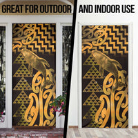 Humpback Whale Matariki New Zealand Door Cover NZ Maori Paikea Poutama Luxury Gold LT14 - Polynesian Pride