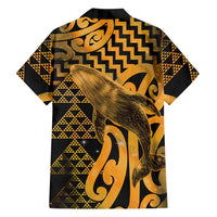 Humpback Whale Matariki New Zealand Family Matching Puletasi and Hawaiian Shirt NZ Maori Paikea Poutama Luxury Gold LT14 - Polynesian Pride
