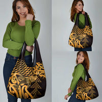 Humpback Whale Matariki New Zealand Grocery Bag NZ Maori Paikea Poutama Luxury Gold LT14 - Polynesian Pride