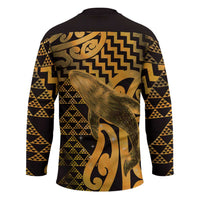 Humpback Whale Matariki New Zealand Hockey Jersey NZ Maori Paikea Poutama Luxury Gold LT14 - Polynesian Pride
