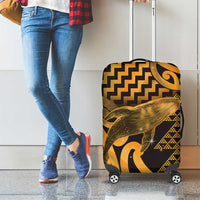 Humpback Whale Matariki New Zealand Luggage Cover NZ Maori Paikea Poutama Luxury Gold LT14 - Polynesian Pride