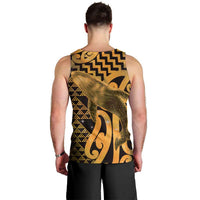 Humpback Whale Matariki New Zealand Men Tank Top NZ Maori Paikea Poutama Luxury Gold LT14 - Polynesian Pride